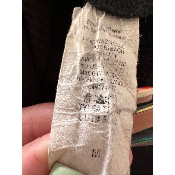 Fashion Nova Black Ribbed Crew Neck Ruched top with Drawstrings Long Sleeve High - Picture 3 of 6